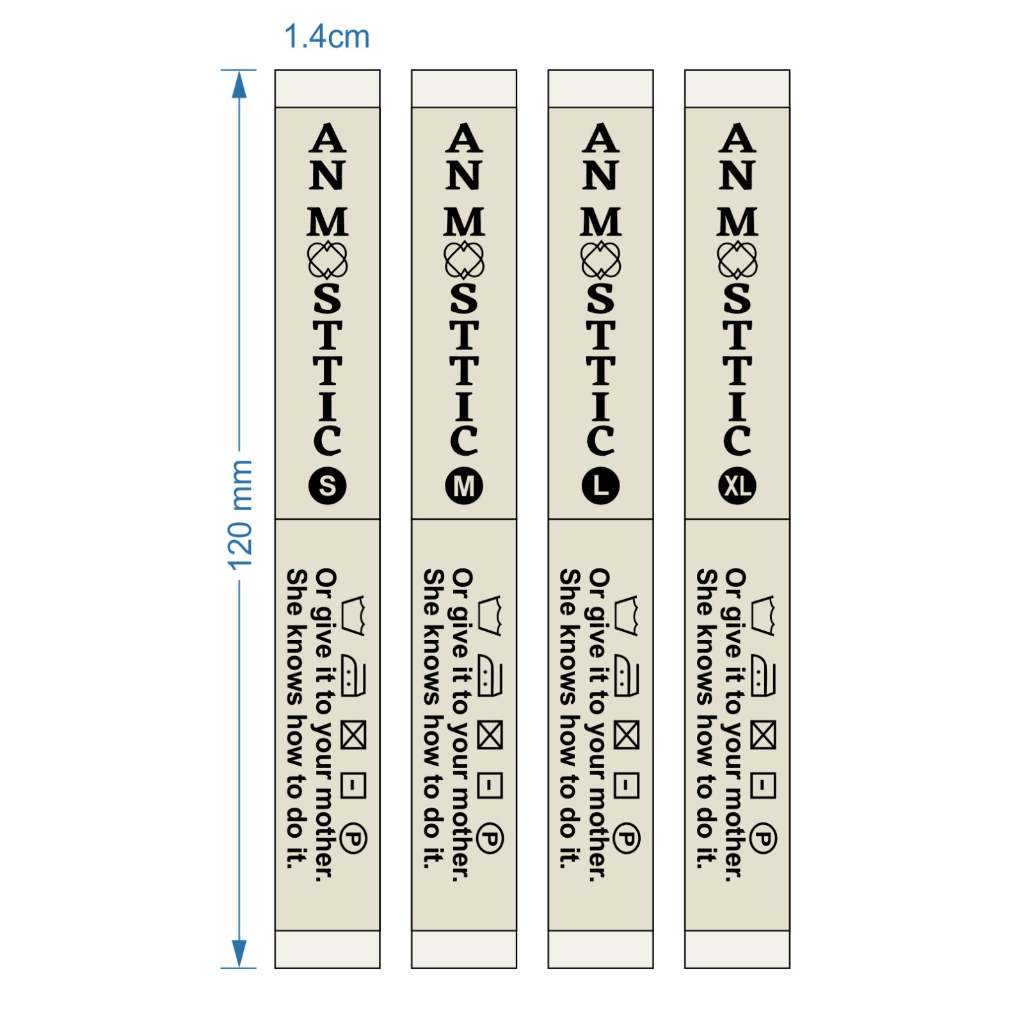 

label woven ANMOSTTIC