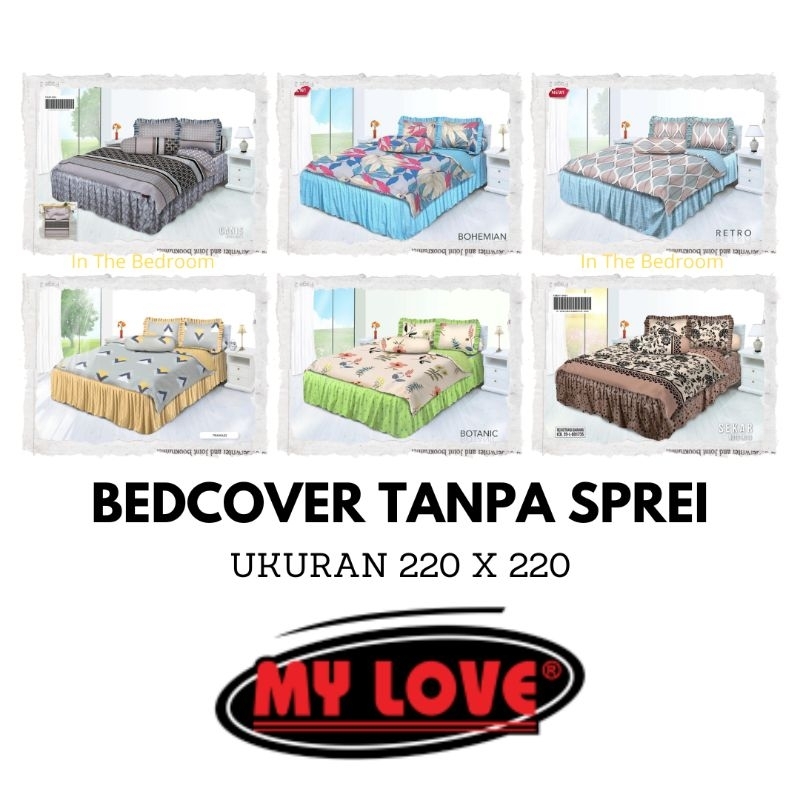 MY LOVE Bedcover Only Bed Cover Saja | Comforter | Selimut Tebal 220 x 220