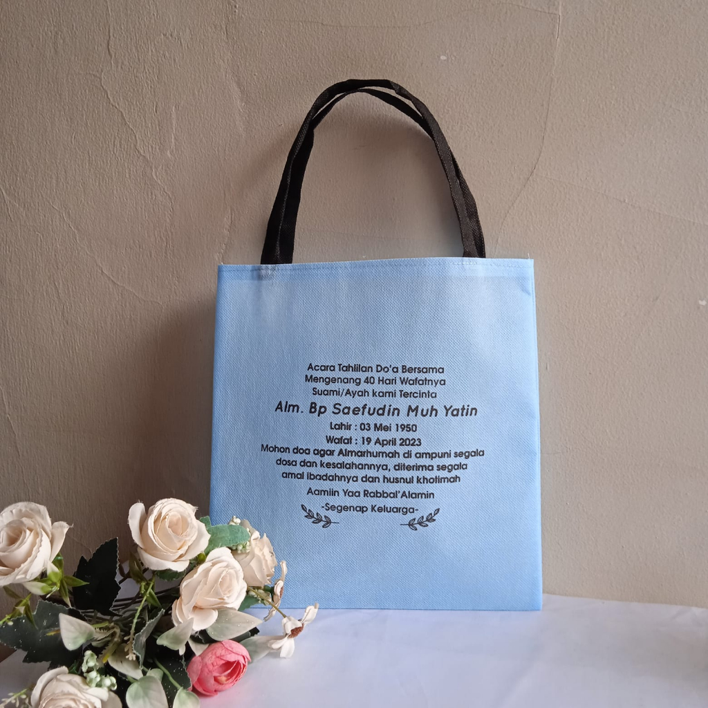 

INDI ADV | GoodyBag Haul/Tahlil Gratis Sablon ukuran 25x26 cm TEBAL