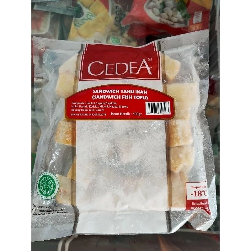 

Cedea Sandwich Tahu Ikan 500g Sandwich Fish Tofu Frozen Food