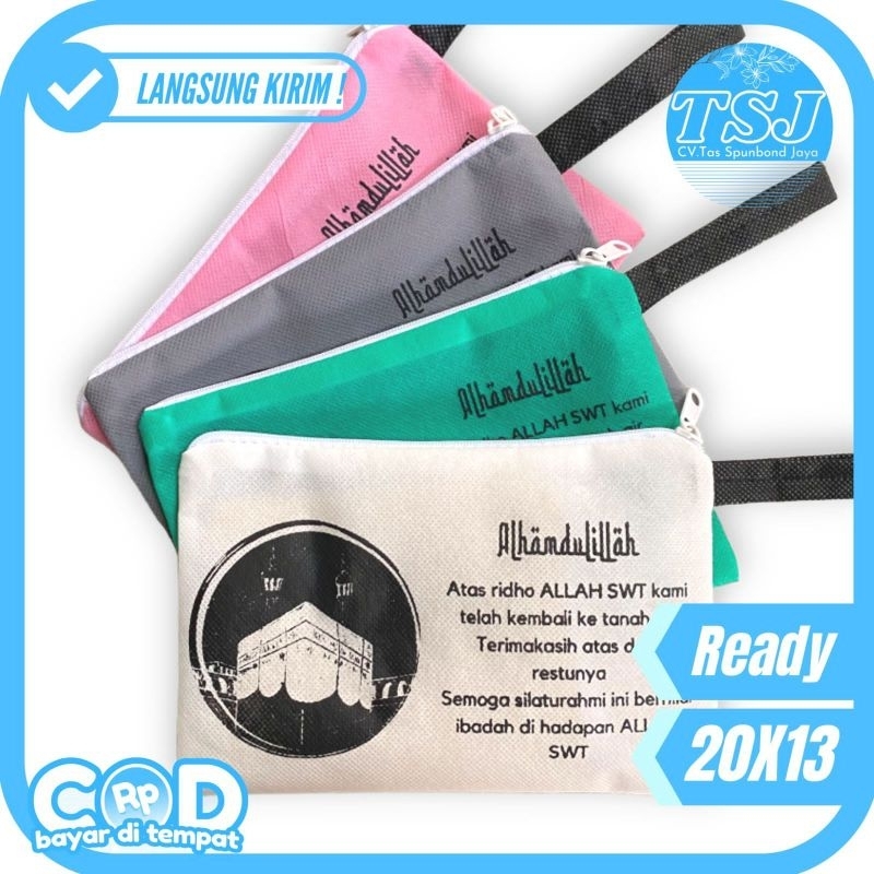 Ready stock banyak siap kirim dompet souvenir oleh-oleh haji dan umroh bingkisan unik lucu simpel ke
