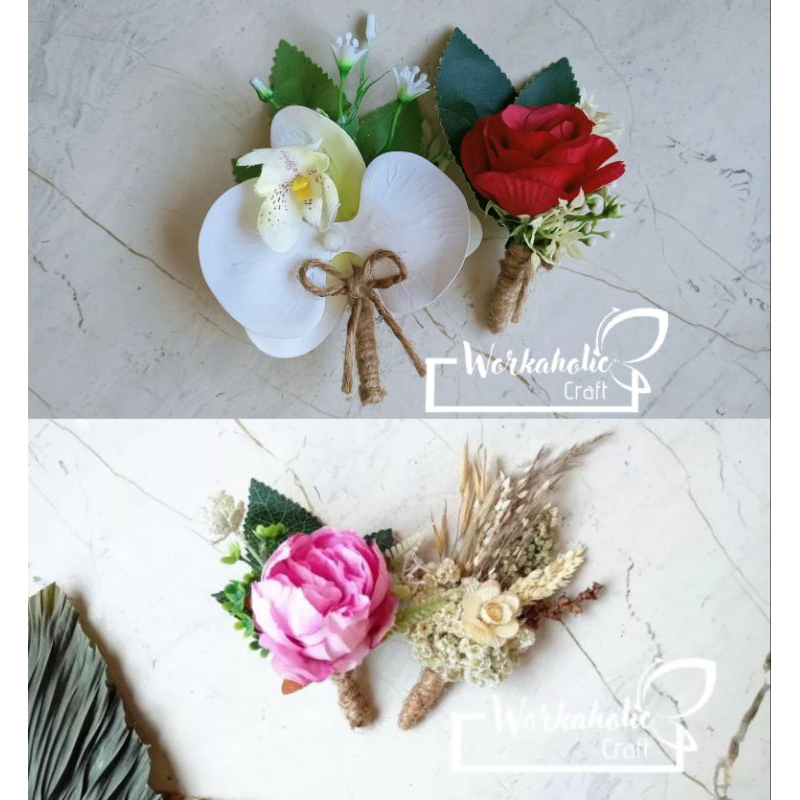 Groom Corsage Bunga Jas Pengantin Jas Groomsmen Korsase Bunga Pernikahan