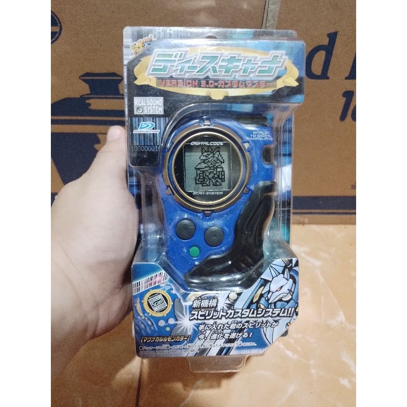 Digimon DIGIVICE Data Scanner Version 3.0 Original Seri MAGNAGARUROMON Blue Color Merek Bandai Japan