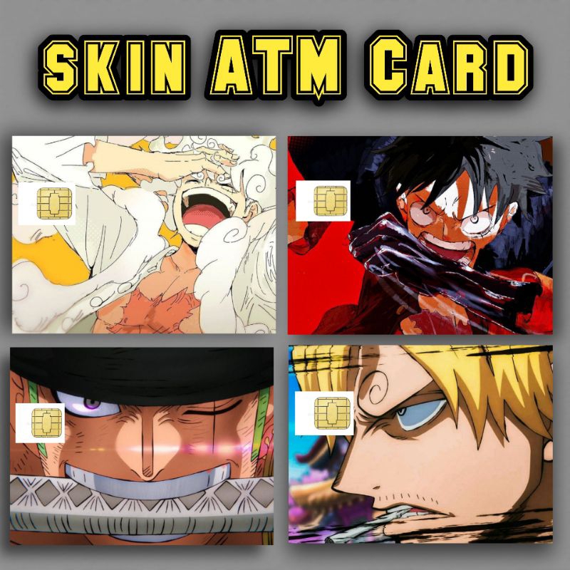 stiker skin kartu atm anime one piece naruto jujutsu kaisen special hologram