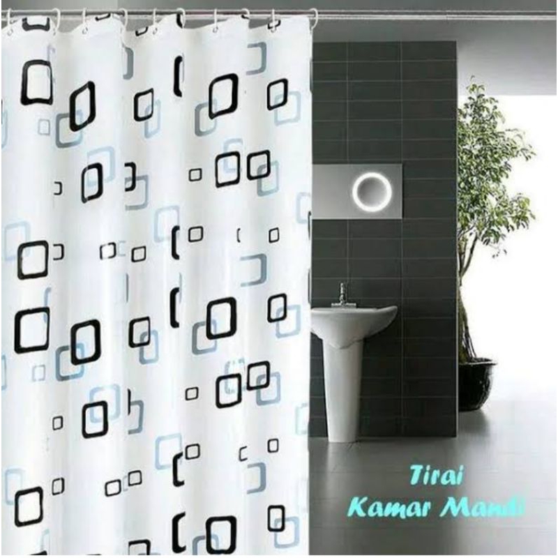 Tirai Kamar Mandi / Korden Kamar Mandi / Tirai Plastik Kamar Mandi 180 X 180