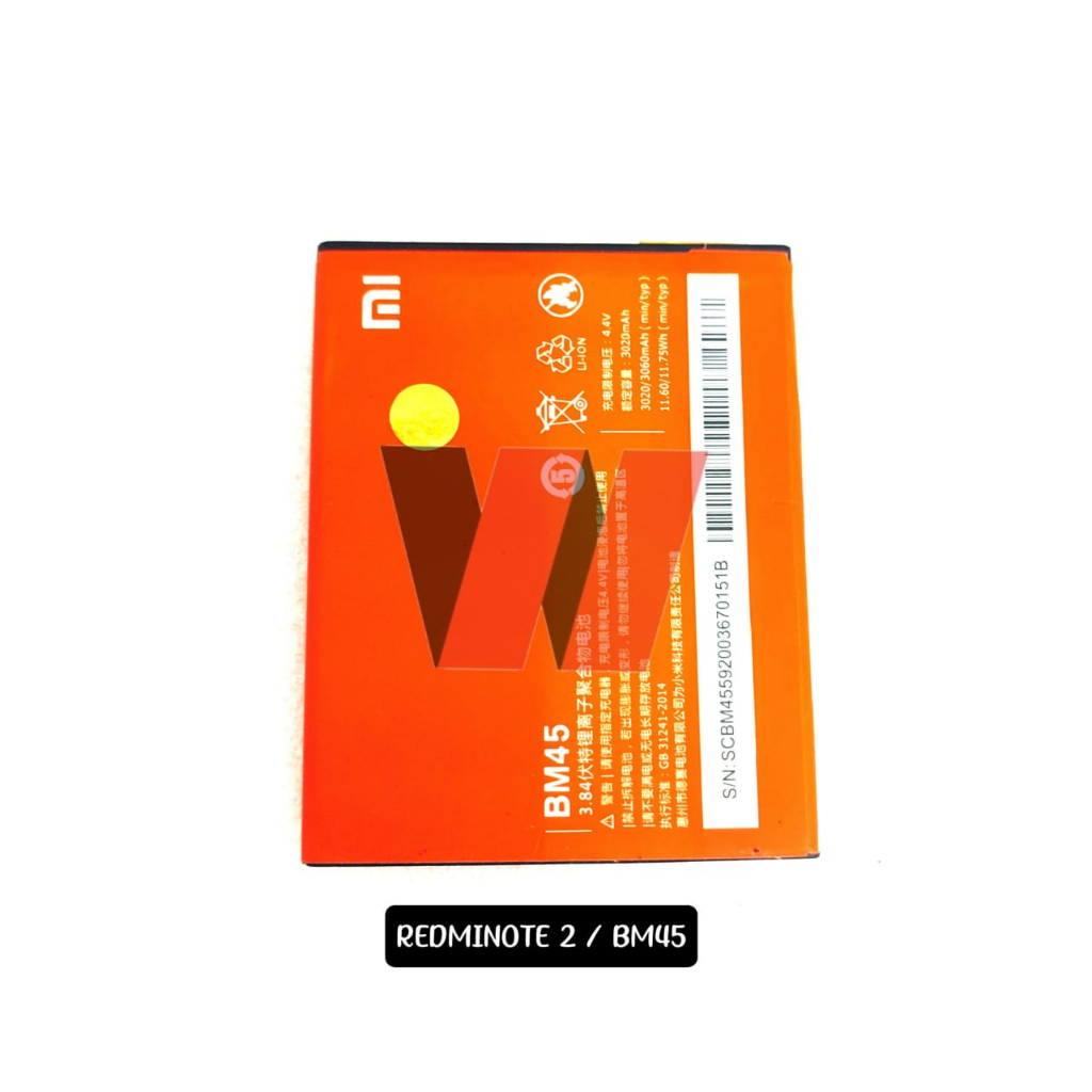 BATERAI REDMI NOTE 2 BM45 / BATRE BM 45 ORI 99 / BATTERY  NEW - PRODUCT