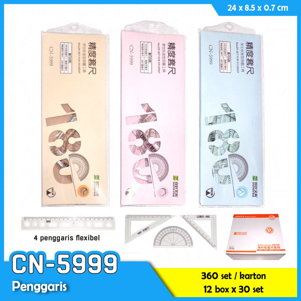 

Penggaris Set Fleksibel isi 4pc