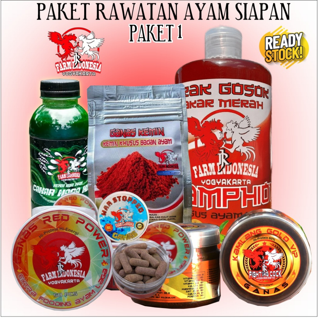 Suplement Rawatan  Ayam Siapan GANAS GOLD VIP (PAKET BUNDLING)