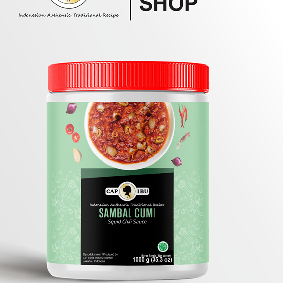 CAP IBU Sambal Cumi Kemasan Pot