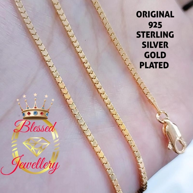 KALUNG PERAK ASLI 925 LAPIS EMAS MODEL MILANO