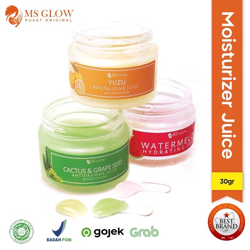 READY COD MS GLOW MOISTURIZER HYDRATING JUICE YUZU CACTUS WATERMELON JUS PELEMBAB WAJAH