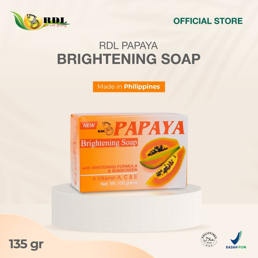 RDL PAPAYA BRIGHTENING SOAP 135 gr ASLI ORIGINAL RDL [ Sabun Wajah ]