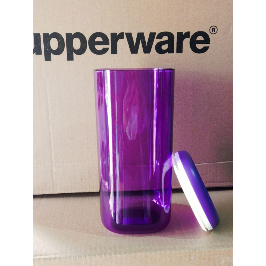 crystal canister high ungu toples tupperware