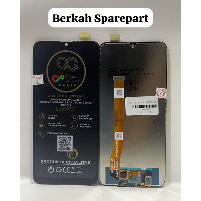 LCD TOUCHSCREEN OPPO A1K / CPH1923 / REALME C2 HITAM