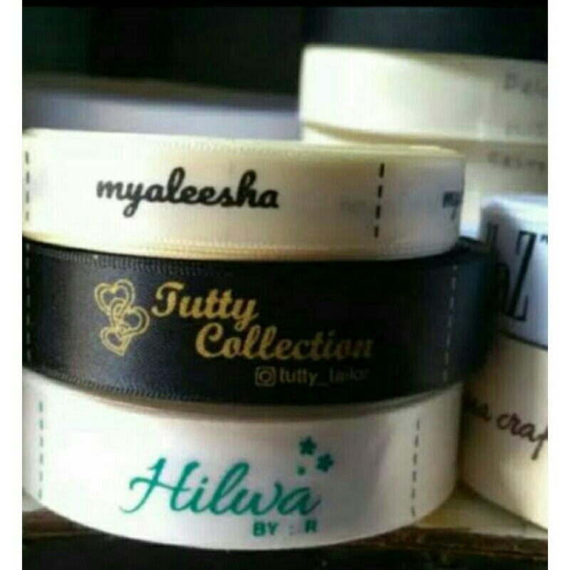 

LABEL MEREK PAKAIAN / HIJAB BAHAN SATIN ATAU GROSSGRAIN 2CM