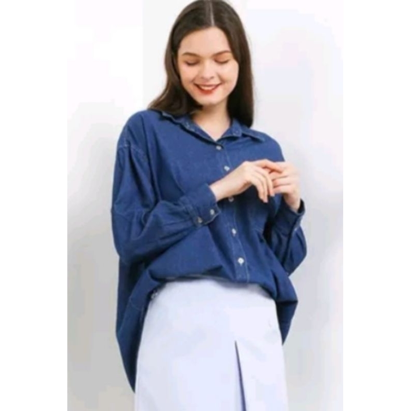 BLOUSE EXPAND DENIM OVERSIZE