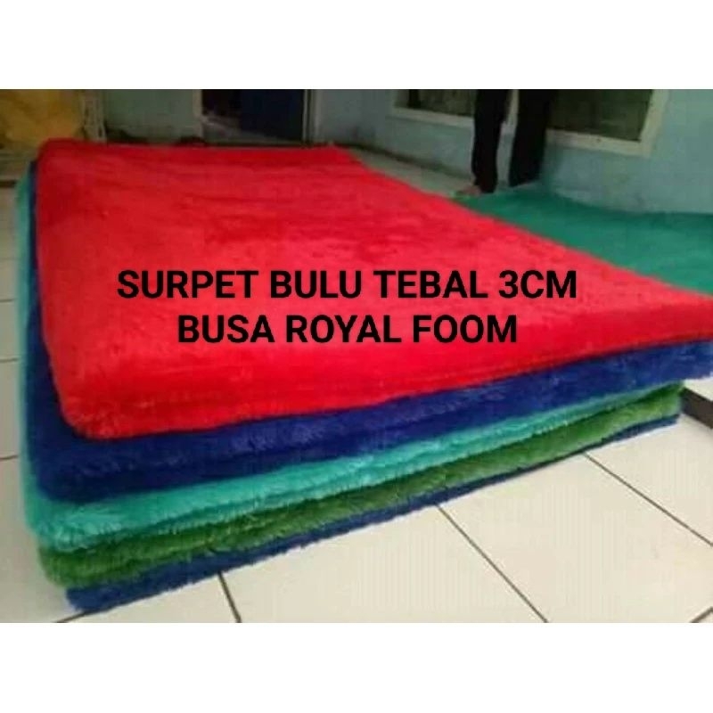 SURPET BULU POLOS PREMIUM TEBAL 3CM