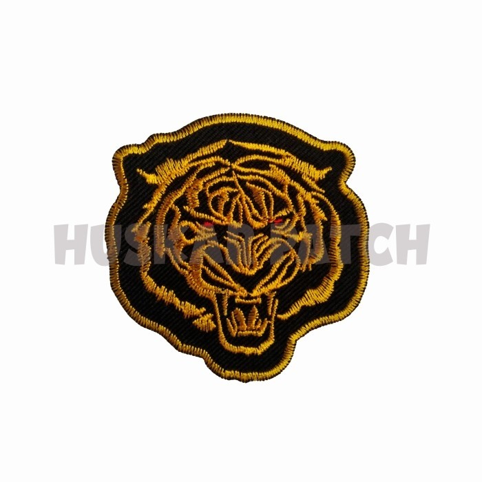PATCH BORDIR / EMBLEM BORDIR JAHIT HARIMAU TIGER FACE AKSESORIS EMBLEM KARAKTER MACAN