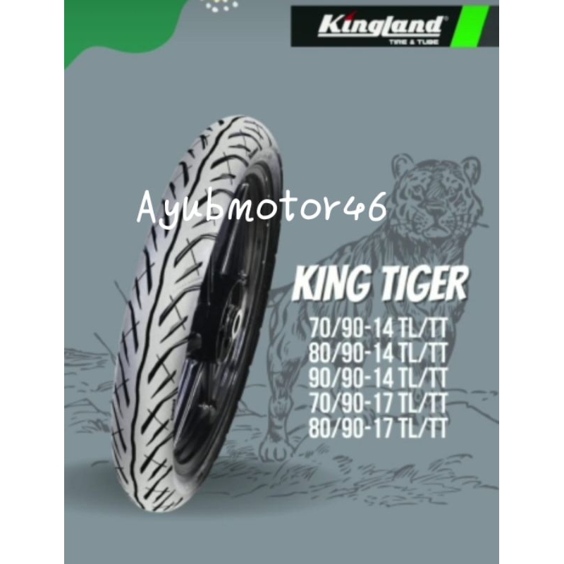 Ban Tubeless kingland 80/90-17 atau 70/90-17 for supra x 125/revo/jupiter z/dll