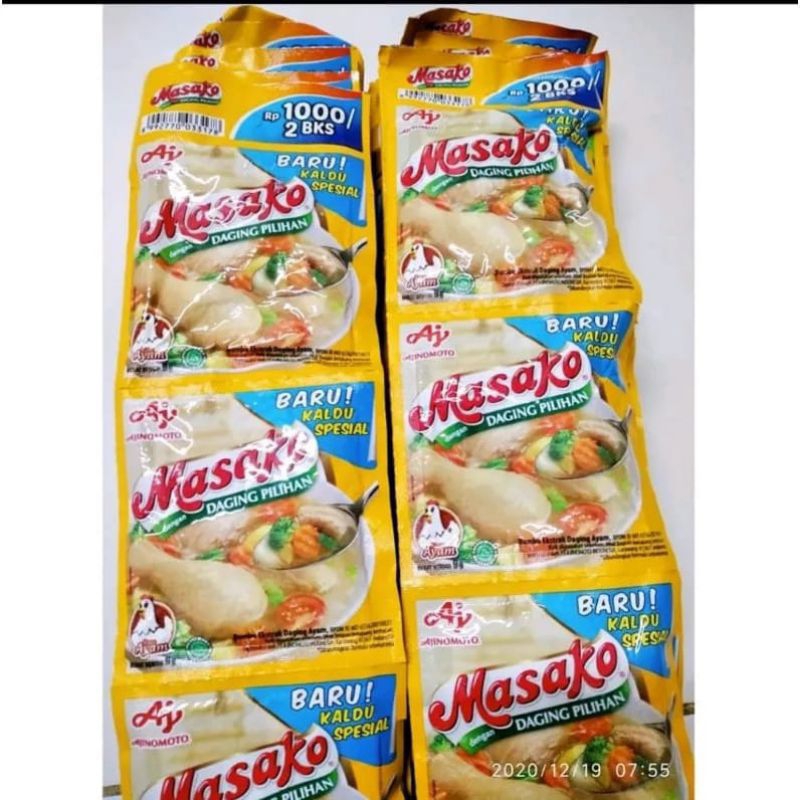 

Masako Bumbu Kaldu penyedap Rasa Sapi dan ayam 9 g(12 pcs)