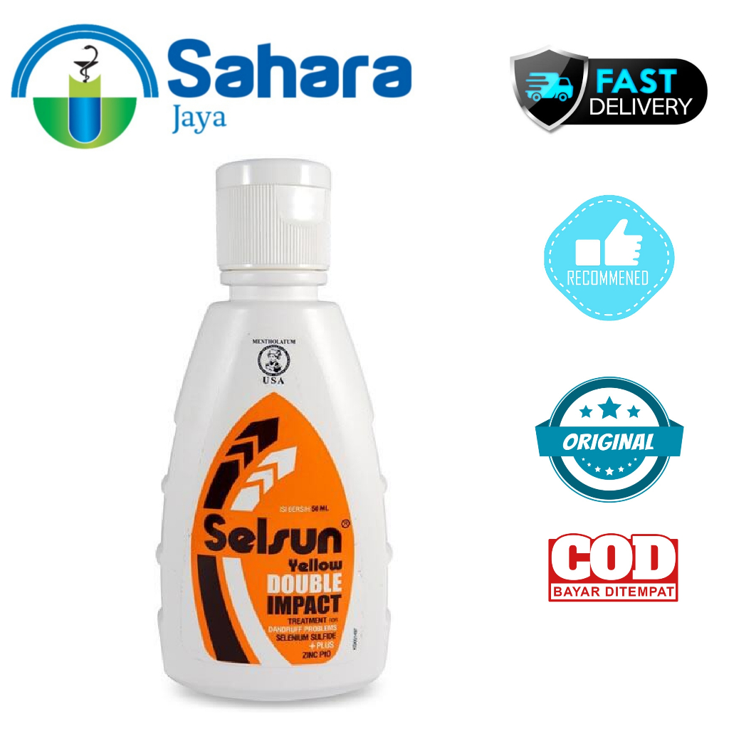 [SJ] Selsun Yellow Double Impact Shampo 50 ml / Menghilangkan ketombe tingkat sedang sampai dengan b
