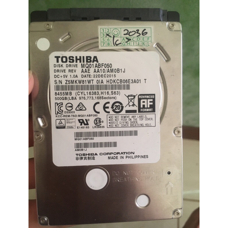 HDD 500gb Toshiba Slim