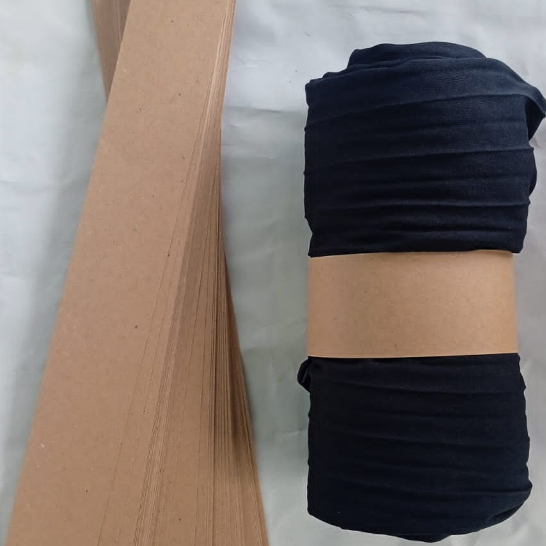 Paper Kraft Coklat Polos  6x22 Tebal | Roll Hijab Kaos Kain | Sovenir Hijab