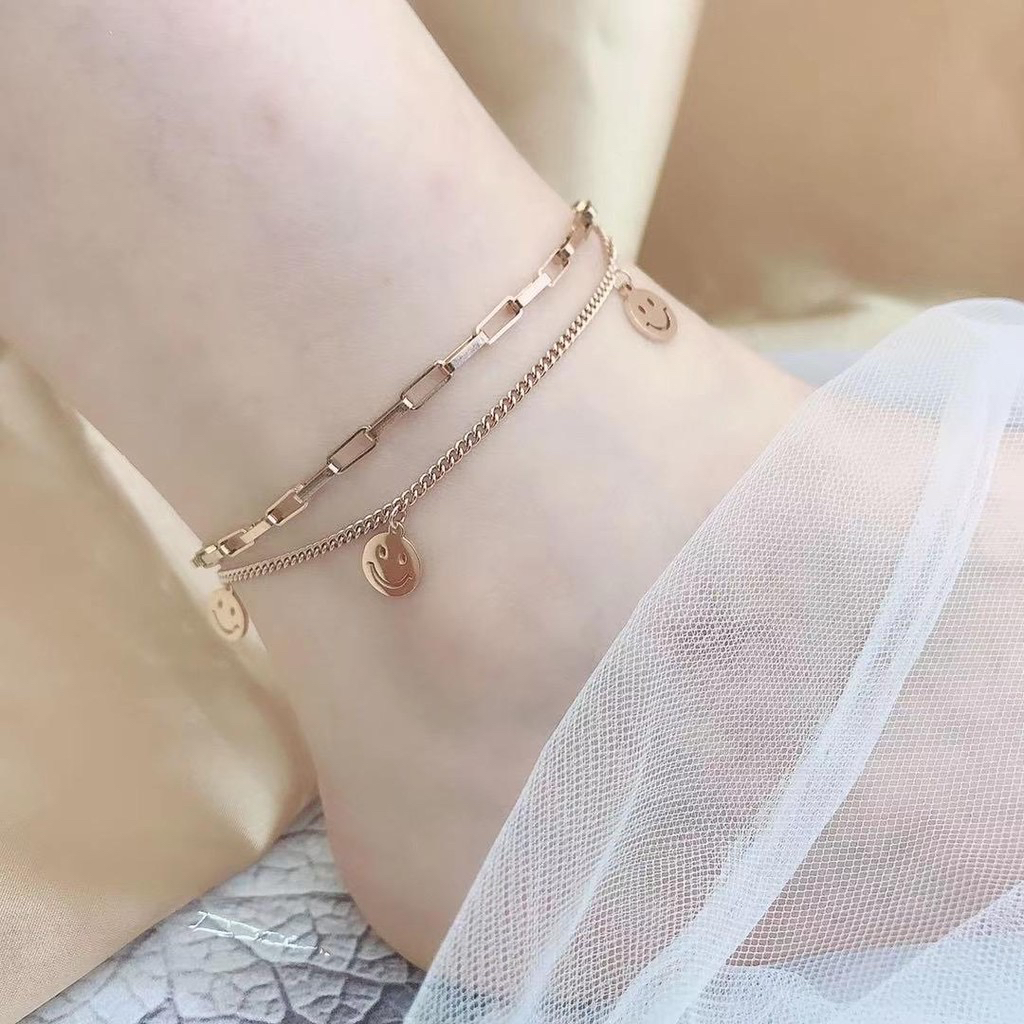 Gelang Kaki Titanium 2Layer Premium