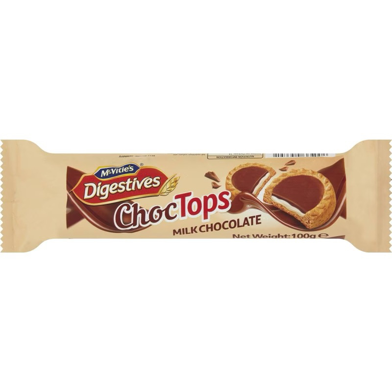 

Mcvitie's Digestives Choc Tops Milk Chocolate Biscuits 100g - Australia