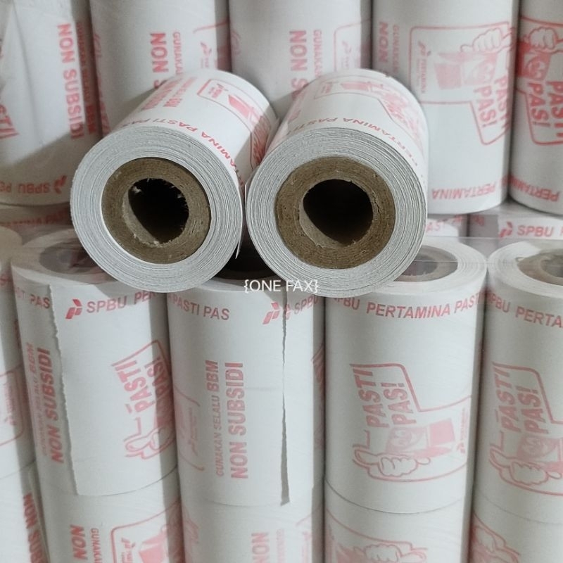Paket 10 Pcs Kertas Thermal Rol  Logo SPBU 58x40 Struk Bensin