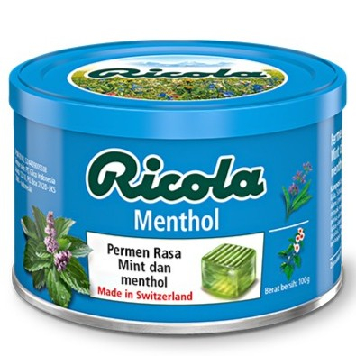 

Ricola 100GR Mint Swiss Herb Candy 100 Gram - Permen Sugar Free Pelega Tenggorokan