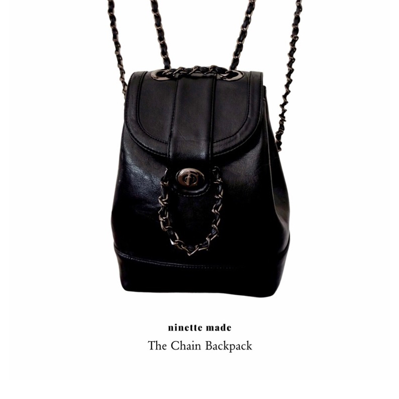 PRELOVE Ninette - The Chain Backpack Mini - Black