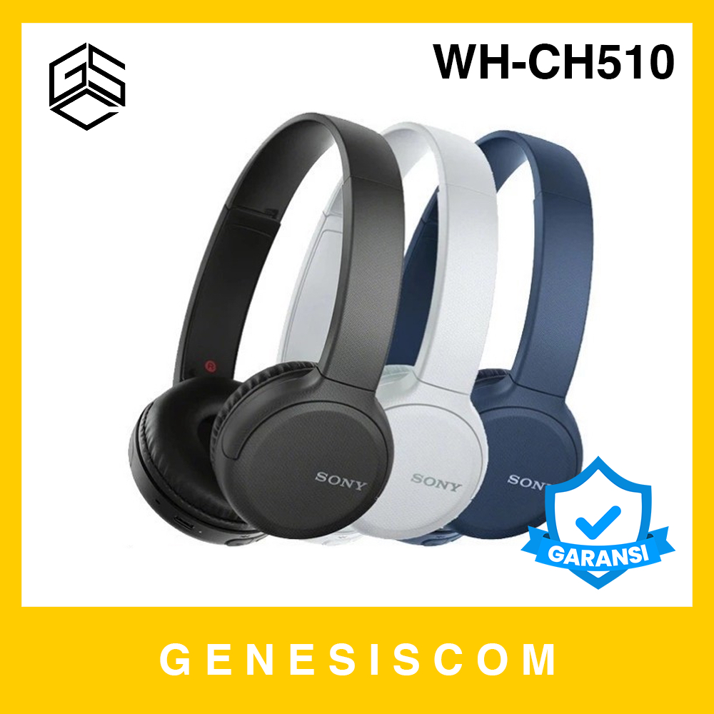 Headphone Bluetooth SONY WH-CH510 / WH CH510 Headset Wireless Bass Nyaman Over Ear GARANSI
