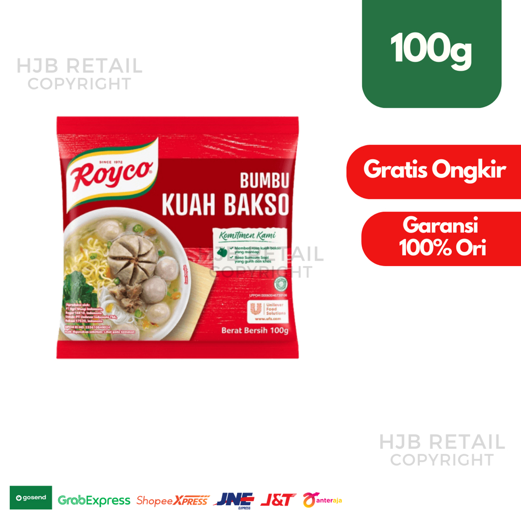 

Royco Kuah Bakso 100g ( Bumbu Kuah Bakso / Kuah Baso Instan )