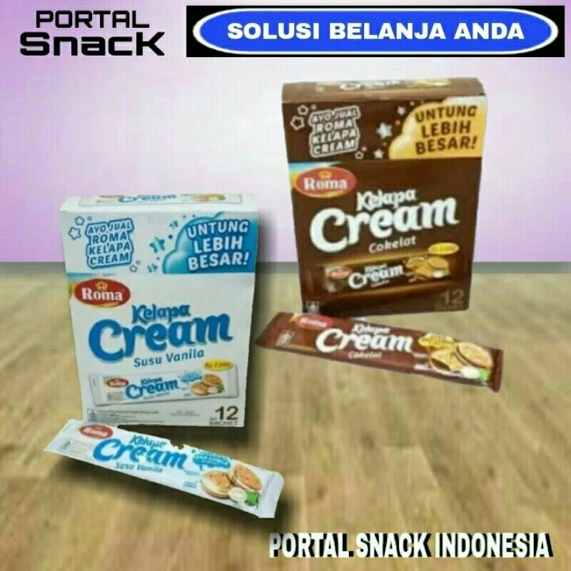 

ROMA KELAPA CREAM/MALKIST 1 pack isi 12 x 25gr