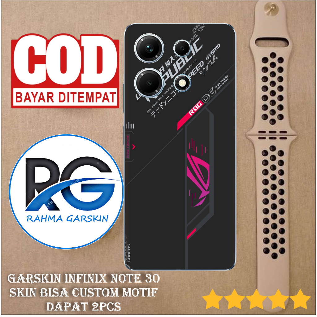 GARSKIN INFINIX NOTE 30 MOTIF ROG BISA CUSTOM