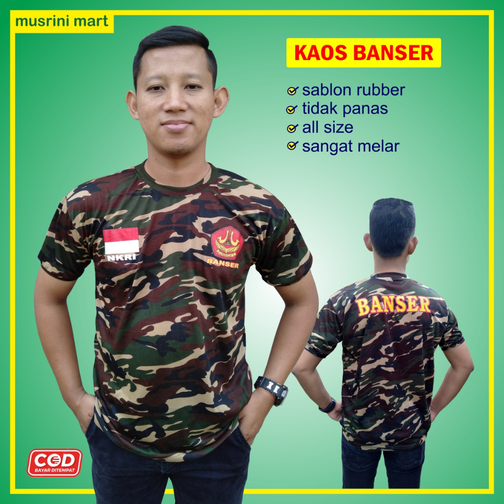 Kaos Banser Doreng T Shirt Banser Lengan Pendek Kaos Diklatsar Dtd Banser Nu Atribut Banser Musrini 
