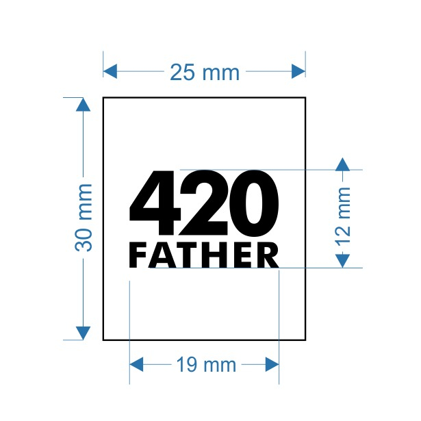 

label woven 420 father