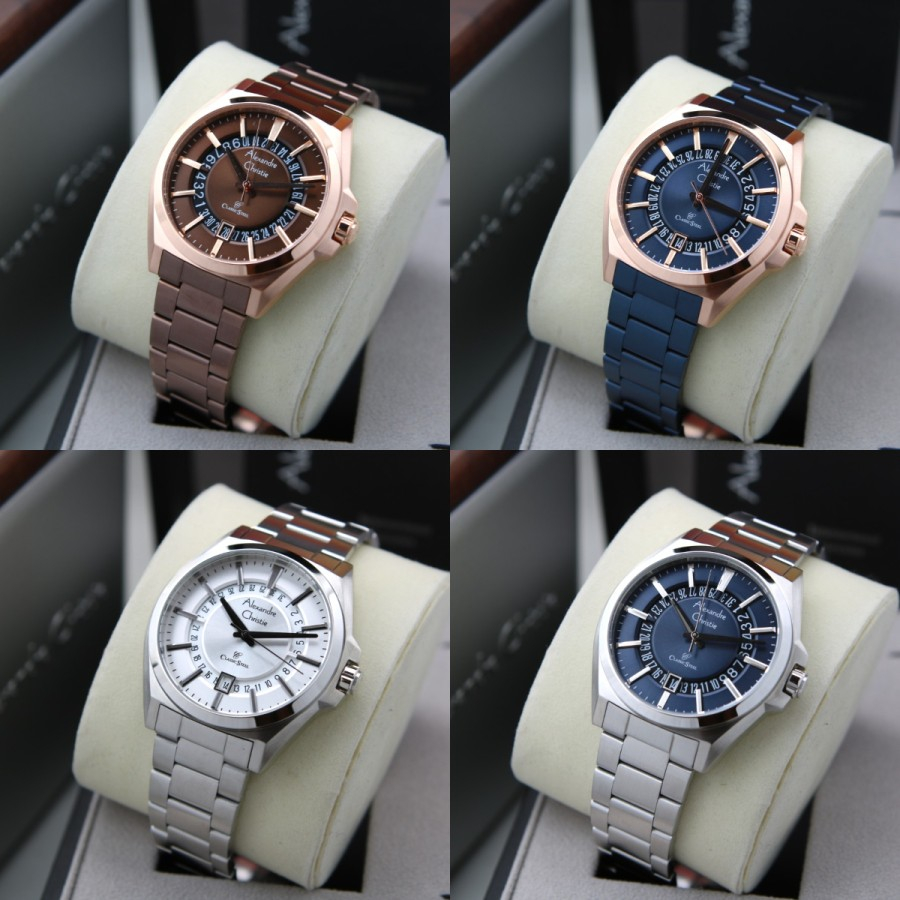 JAM TANGAN PRIA ALEXANDRE CHRISTIE AC 8688 AC8688 STAINLESS ORIGINAL