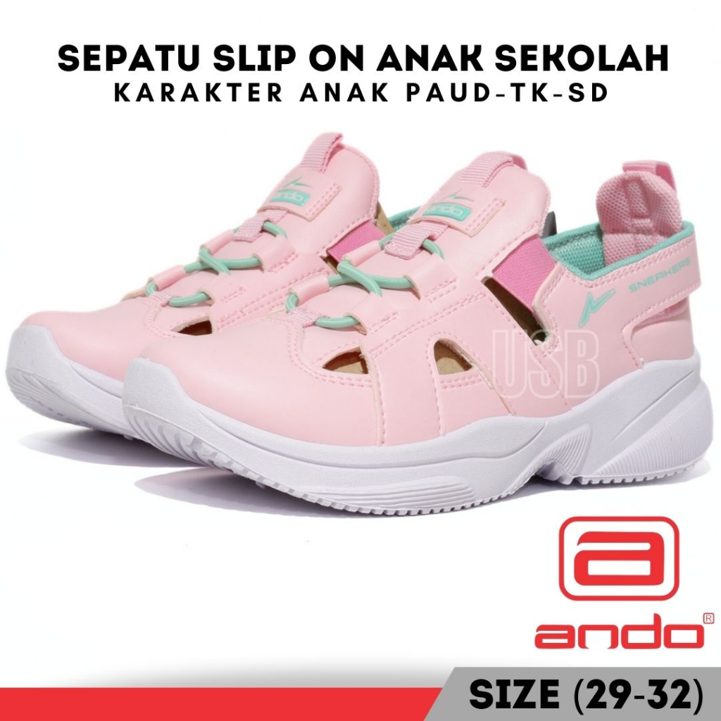 Sepatu Sekolah Anak Perempuan PAUD TK SD SD 5 6 7 8 9 Tahun Sneakers Spatu Skolah Anak-Anak Kecil Ce