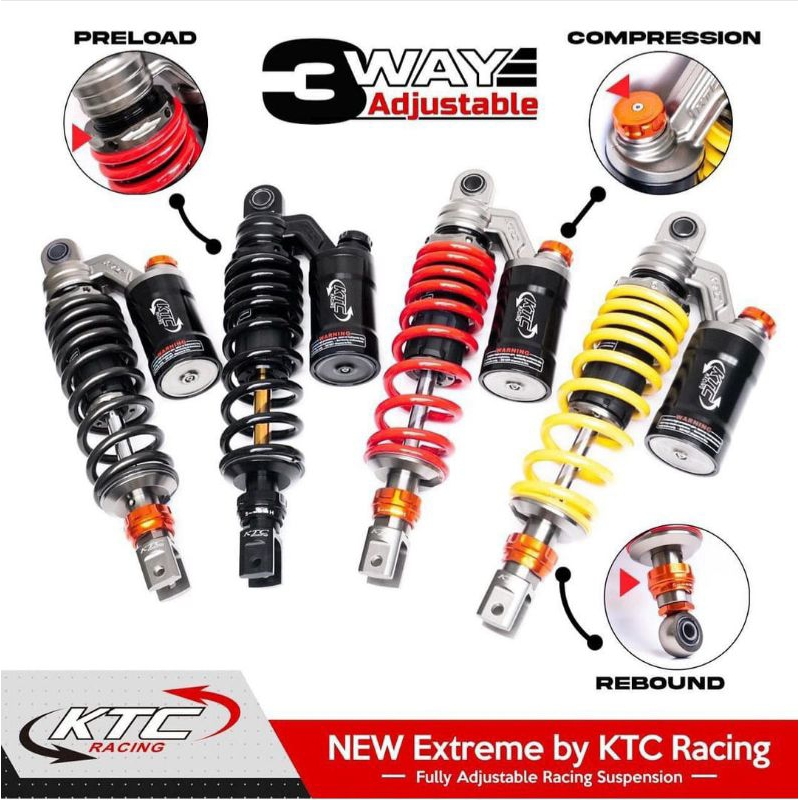 SHOCK KTC EXTREME SHOCKBREAKER KTC RACING EXTREME VARIO 160 UKURAN 340MM ORIGINAL KTC 100%