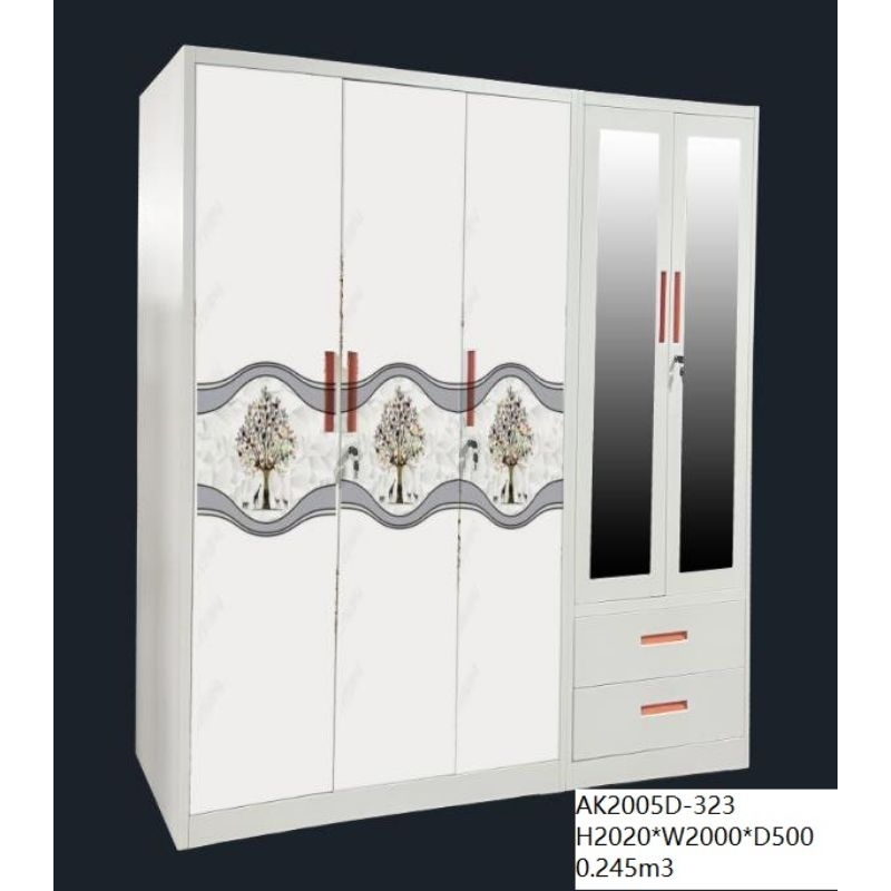 Lemari pakaian besi jumbo -pintu buka