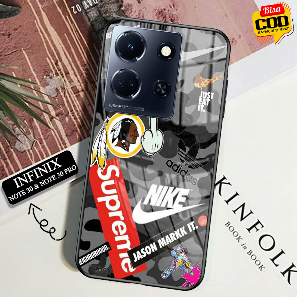 Softcase Glass Kaca INFINIX NOTE 30 & NOTE 30 PRO - Case Hp Pelindung HandphoneINFINIX NOTE 30 & NOT