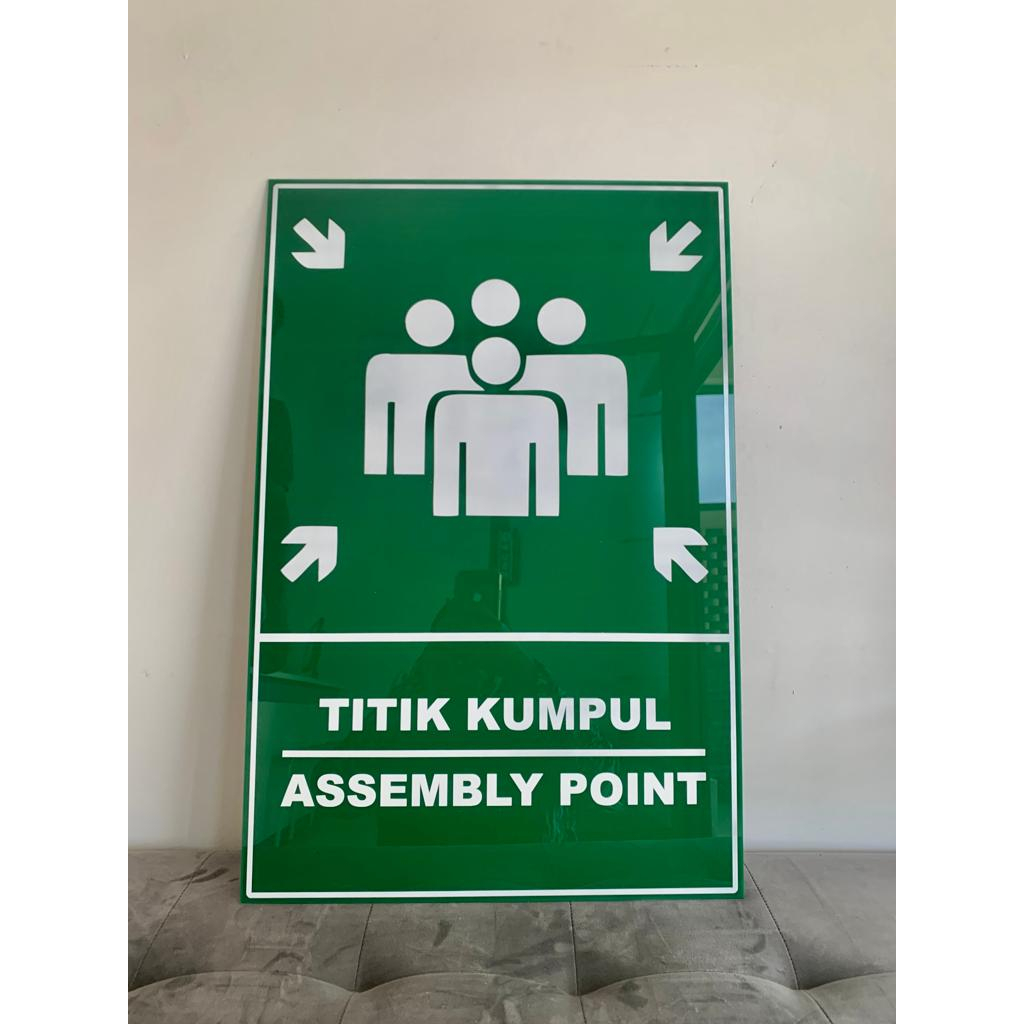 

Akrilik Sign titik Kumpul Ukuran 60x40cm