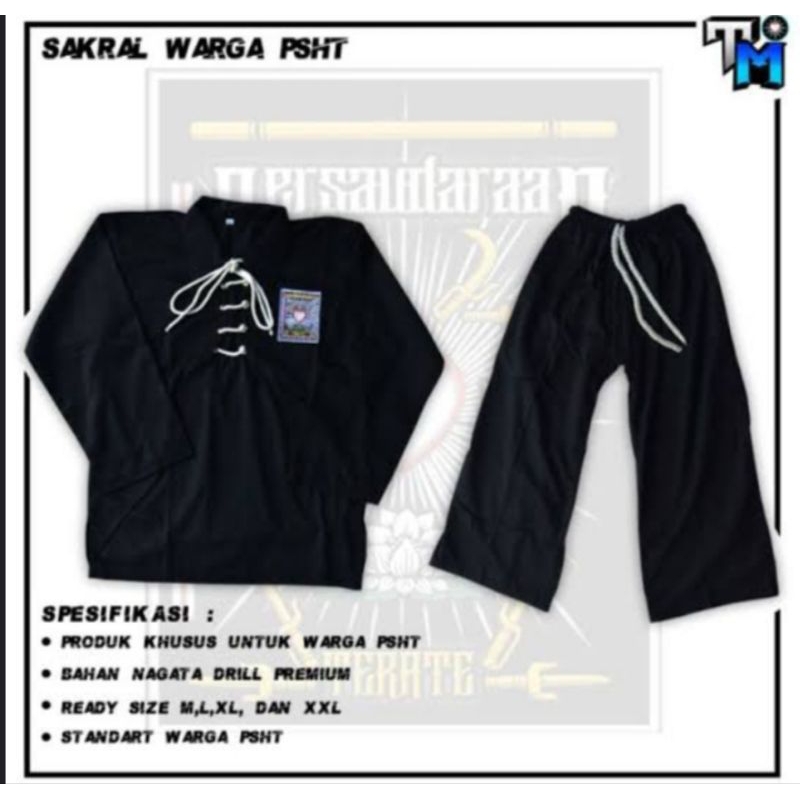 Sakral warga PSHT- Baju seragam warga PSHT Nagata Drill Original
