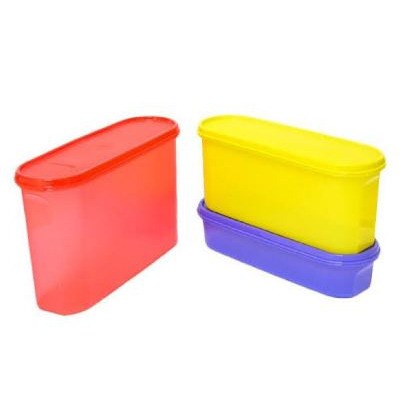 SUPER OVAL SET TOPLES TUPPERWARE - tempat makan - peralatan makan - bekal makan - perlengkapan rumah