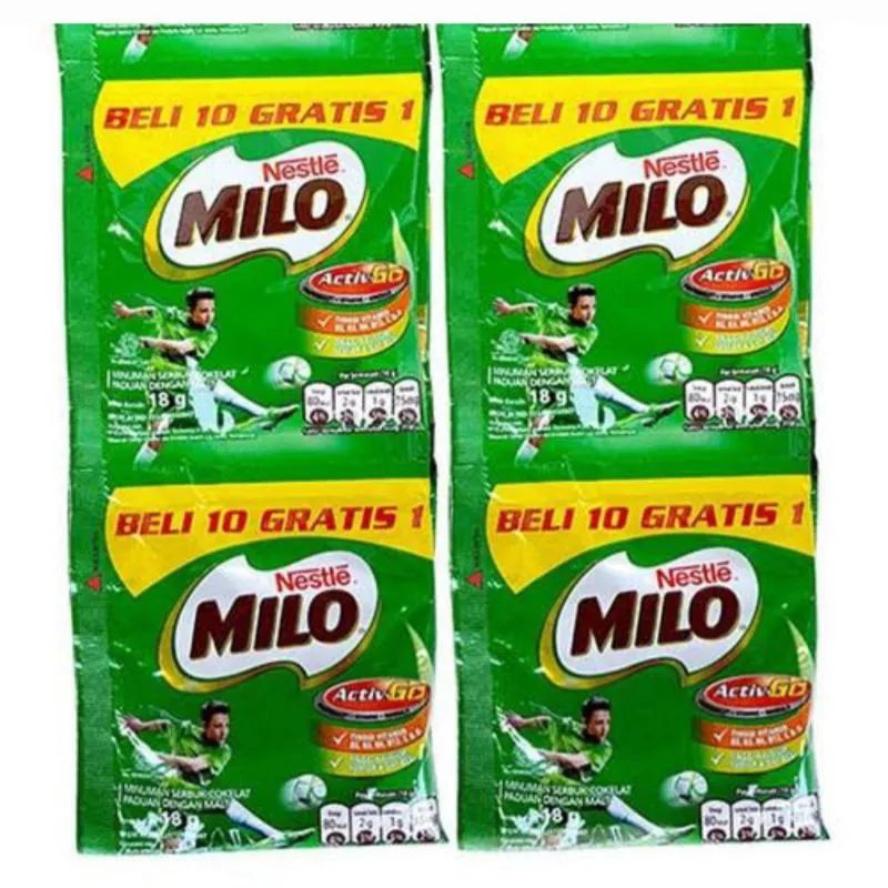 

Milo saset isi 10 free 1 saset