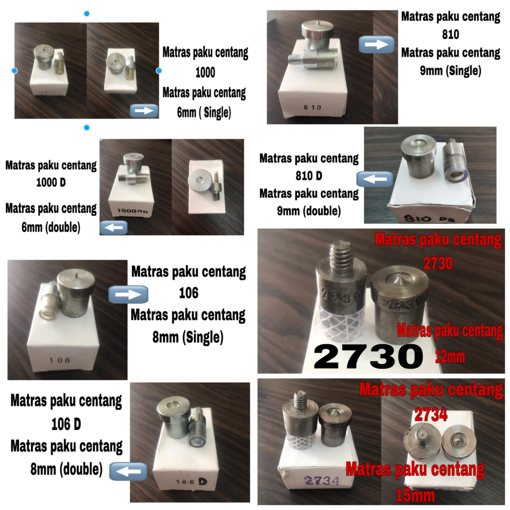[1set] matras paku centang keling / moulding cetakan paku centang keling