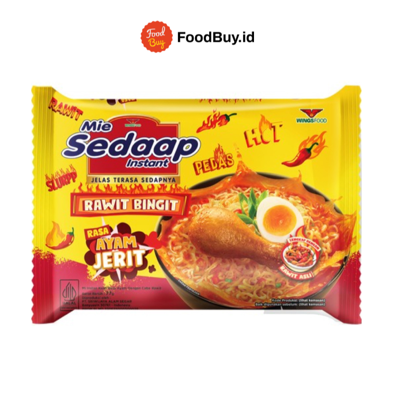 

Mie Sedaap Kuah Rasa Ayam Jerit Dengan Cabe Rawit Bingit 77 gr