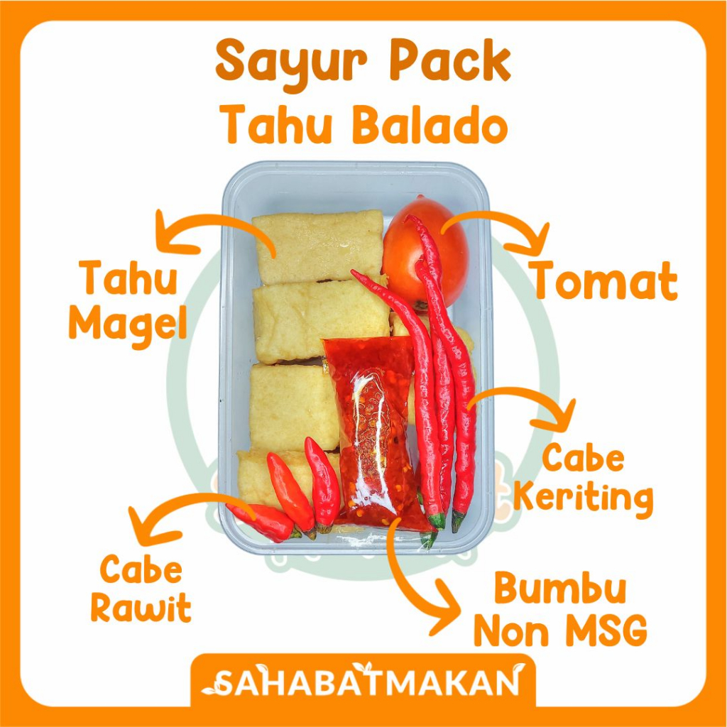 

Tahu Balado - Sayur Pack / Sayur Prep / Sayur Instant — Sahabat Makan Sayur Jogja